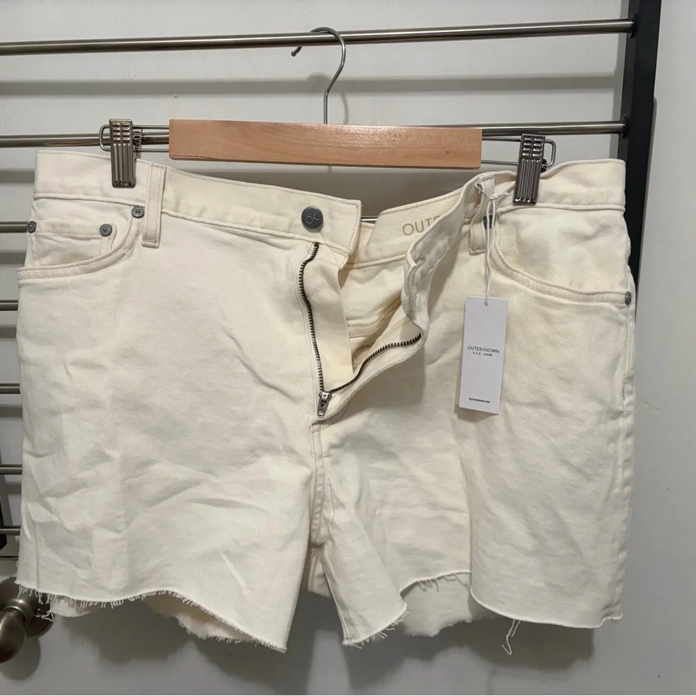 Outerknown white/cream Jean Shorts - Picture 1 of 6